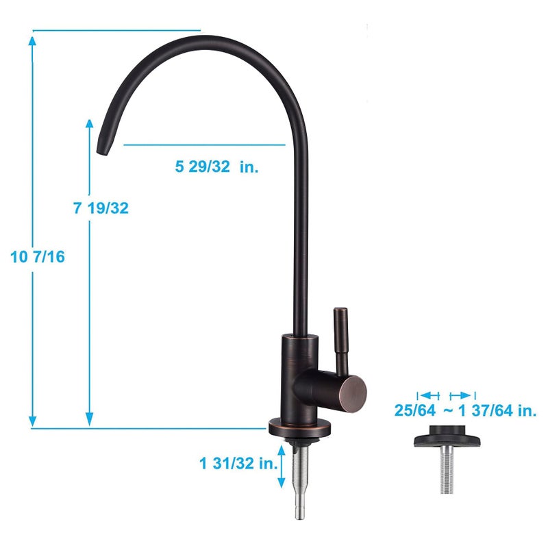 Apaix Drinking Water Faucet Oil Rubbed Bronze  Kitchen Water Purifier Faucet for Non-Air Gap Reverse Osmosis Water Filter System - Image 4